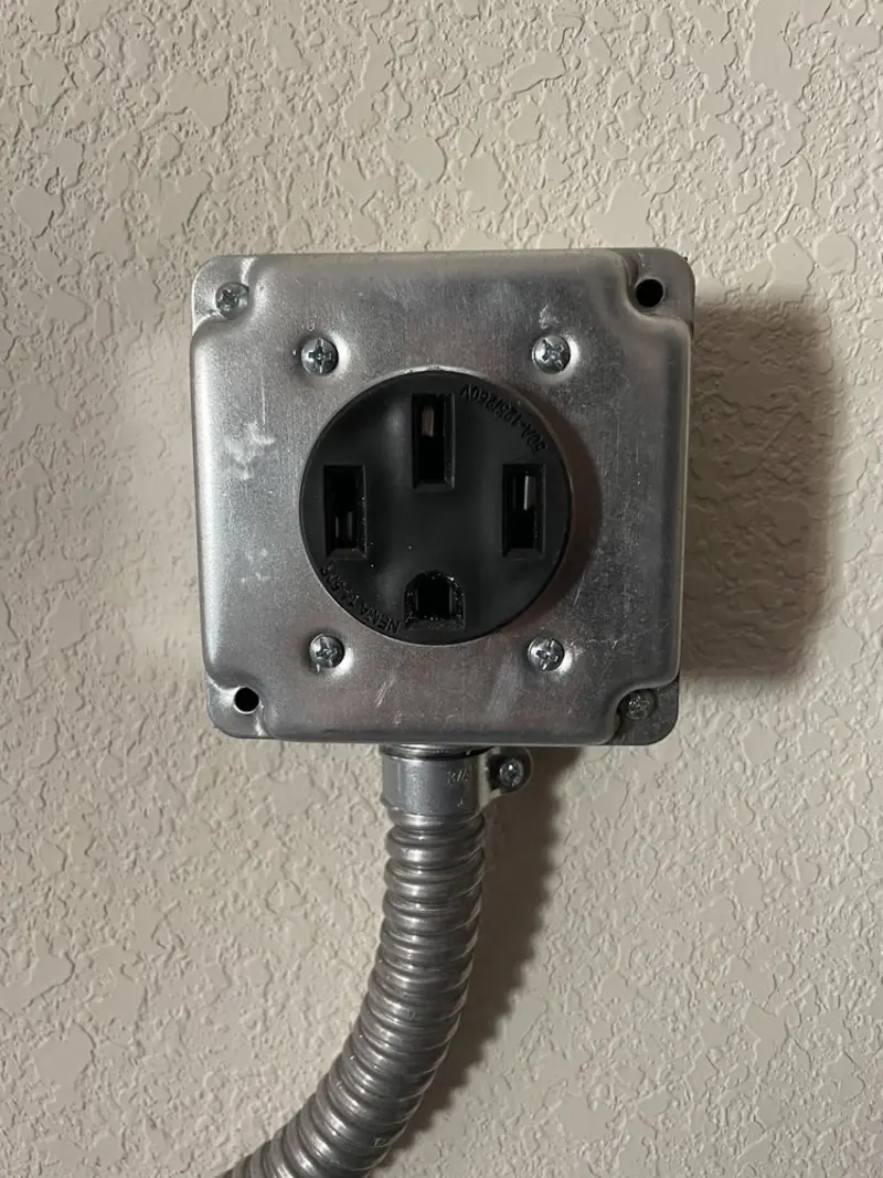NEMA 14-50 outlet installed for Smart Home Electrical in Lone Grove